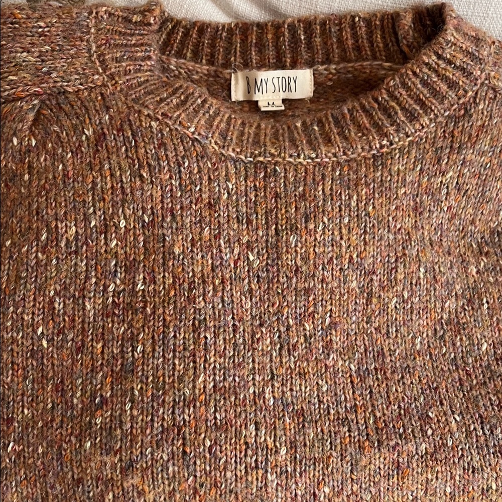 My Story Multicolor Knit Crewneck Sweater